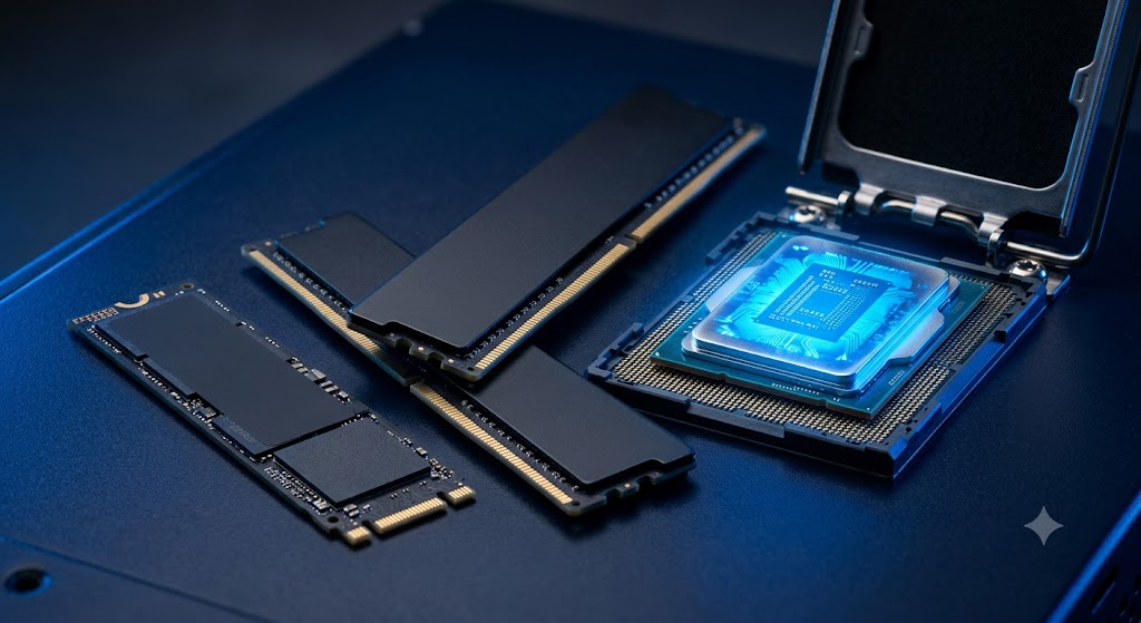 Hardware upgrade components — SSD, RAM, CPU